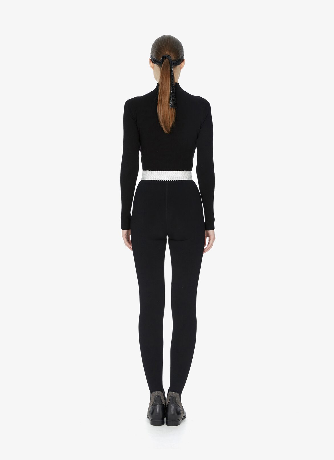 BELT CUIR LUX CASCADE OPTICAL WHITE ALAÏA WHITE  BELT CUIR LUX CASCADE OPTICAL WHITE